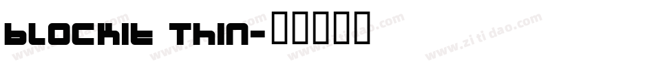blockit Thin字体转换